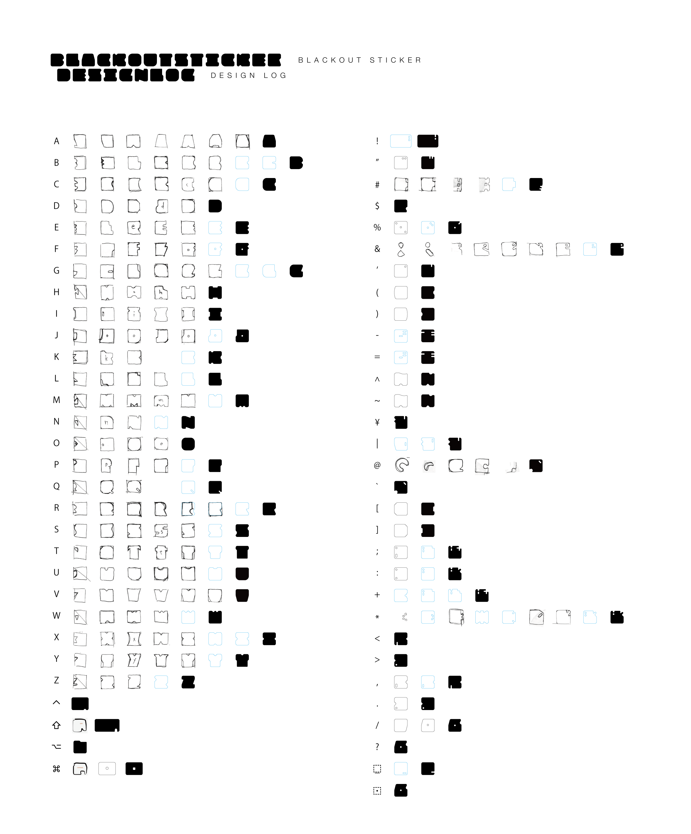 ブラックアウトステッカー