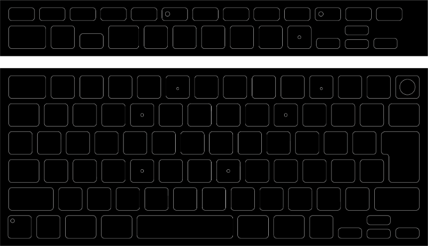 ブラックアウトステッカーfor Mac 16mm