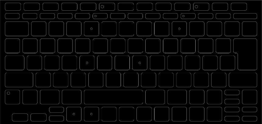 ブラックアウトステッカーfor Mac 16mm
