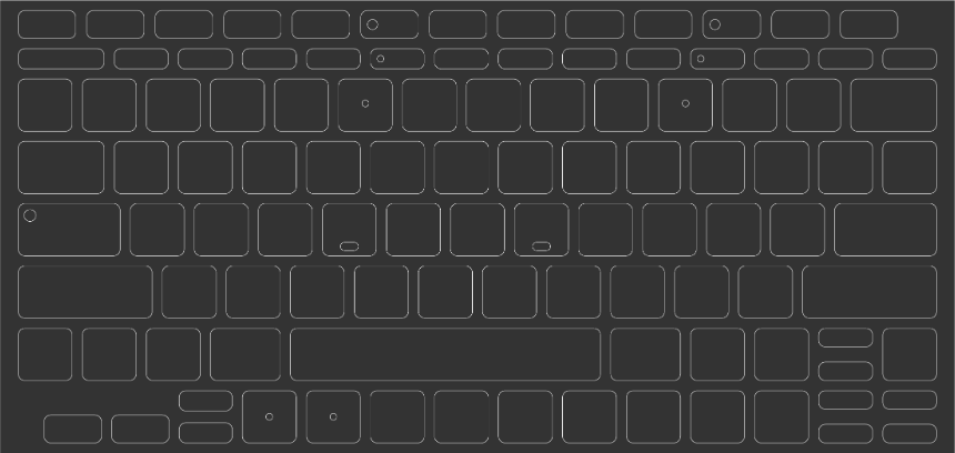 ブラックアウトステッカーfor Mac 16mm