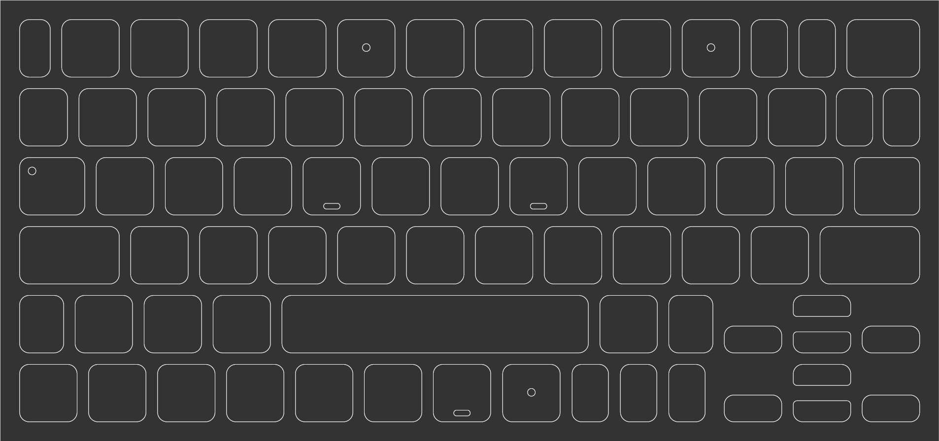 ブラックアウトステッカーfor Mac 16mm