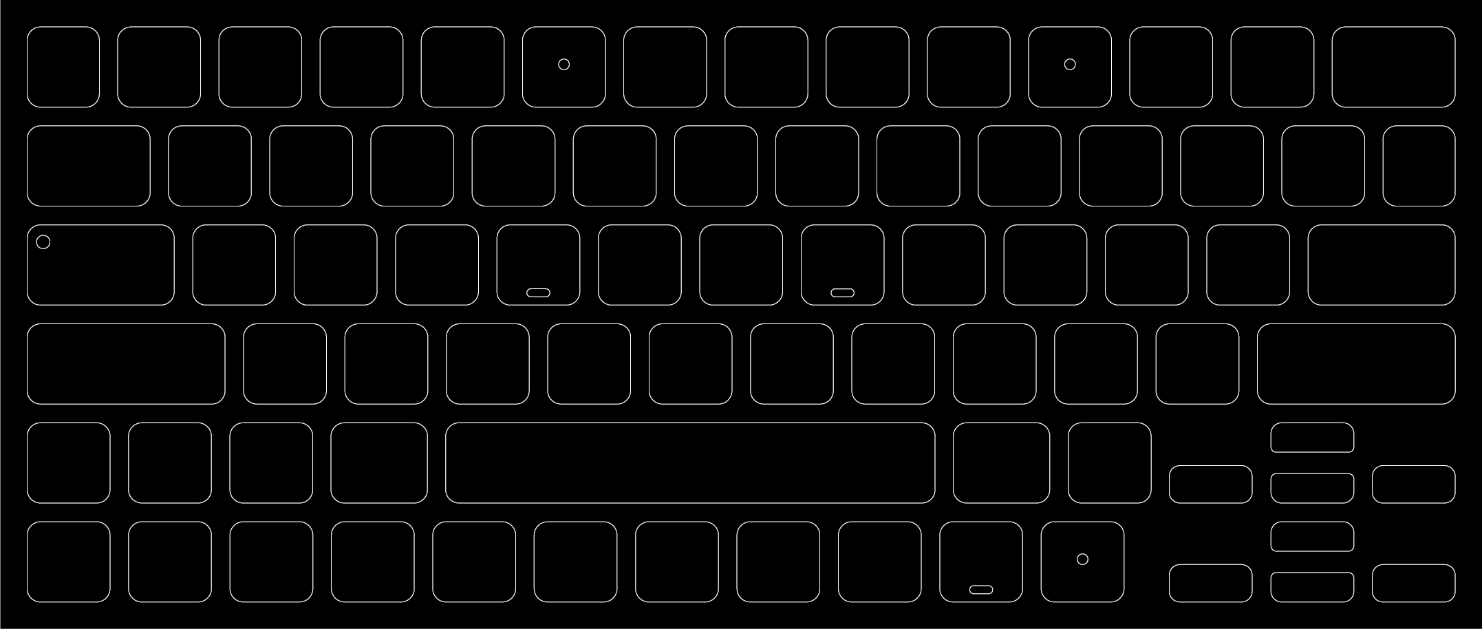 ブラックアウトステッカーfor Mac 16mm