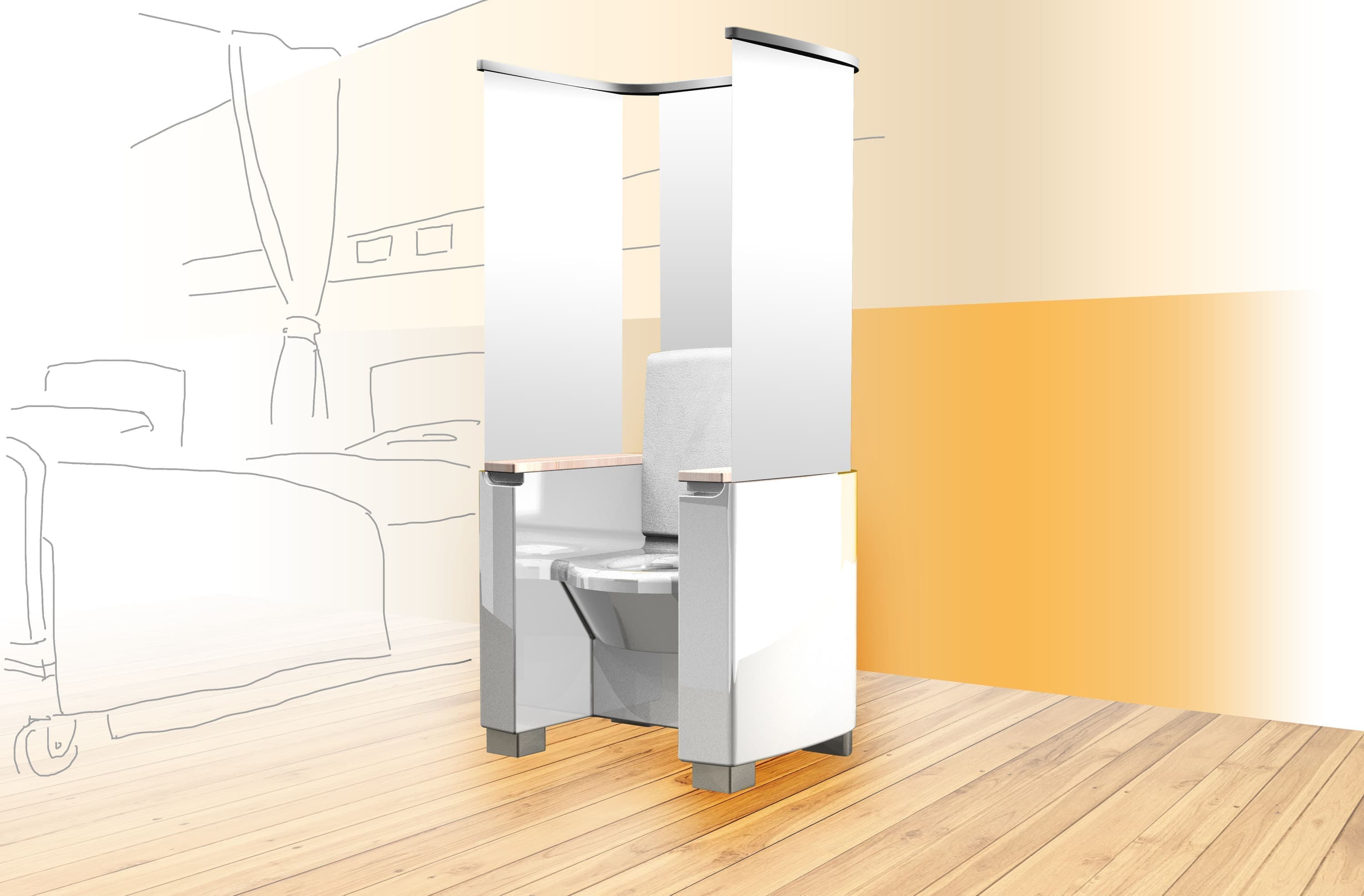 ポータブルトイレのデザイン